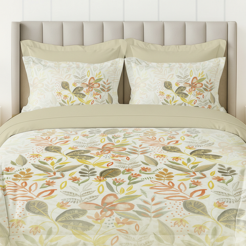 Pixel | 100% Cotton 250 TC Digitally Printed Sheet Set | 3 Piece (1 Bedsheet + 2 Pillow Cover) |Oeko-TEX Certified - King Size Bed Sheet Set