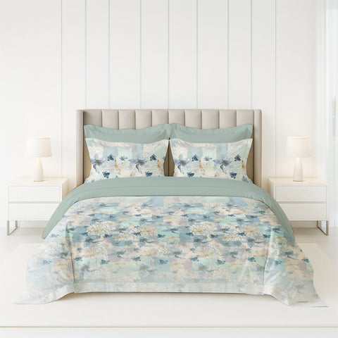 Pixel | 100% Cotton 250 TC Digitally Printed Sheet Set | 3 Piece (1 Bedsheet + 2 Pillow Cover) |Oeko-TEX Certified - King Size Bed Sheet Set