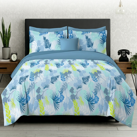 Symphony | 100% Cotton Sheet Set | Soft & Breathable Fabric | 3 Piece (1 Bedsheet + 2 Pillow Covers) | Double Bed Sheet Set