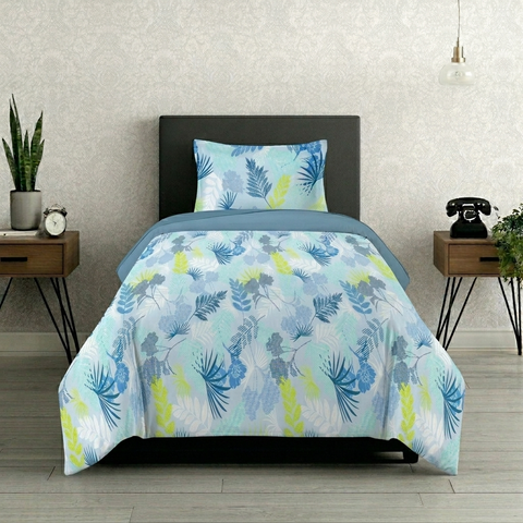 Symphony | 100% Cotton Sheet Set | Soft & Breathable Fabric | 2 Piece (1 Bedsheet + 1 Pillow Cover) | Single Bed Sheet Set