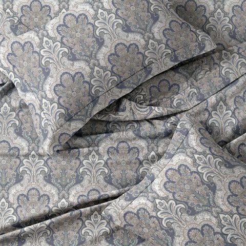 Paisley | 100% Cotton 200TC | 3 piece (1 Bedsheet + 2 Pillow Covers) | Double Bed Sheet Set