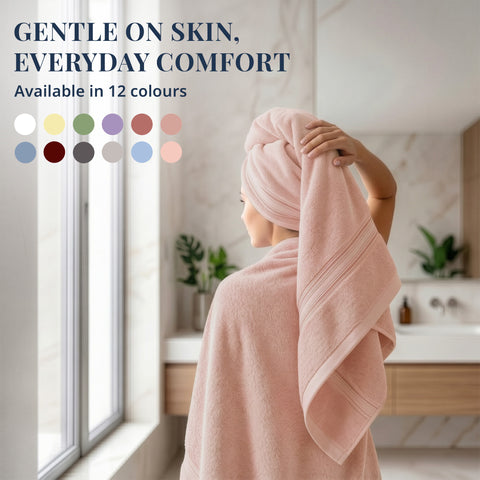 Lane Linen 100% Cotton Bath Towel | 575 Gsm | Ultra Soft Zero Twist Yarn
