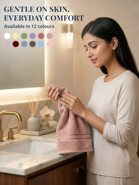 Lane Linen 100% Cotton 2 Piece Hand Towels Set 575 GSM Highly Absorbent and Soft