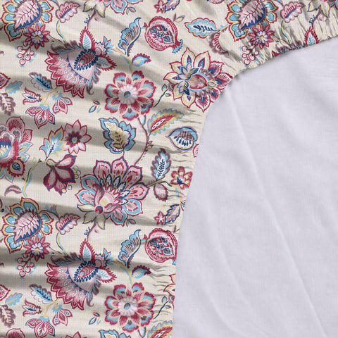 Symphony Vol 2 | 100% Cotton Sheet Set | Soft & Breathable Fabric | 3 Piece (1 Bedsheet + 2 Pillow Covers) | Super King Fitted Bed Sheet Set