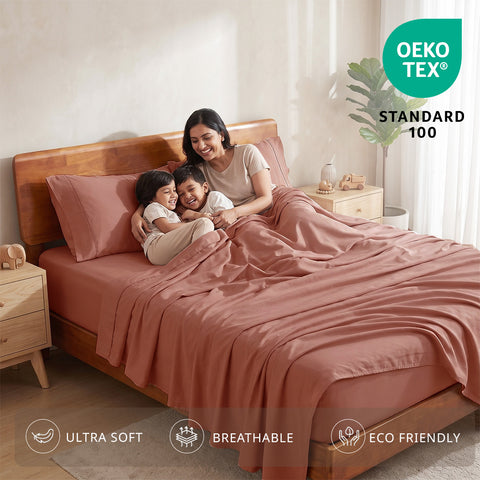 Organica | 100% organic Cotton Sheet Set | Soft & Breathable Fabric | 3 Piece (1 Bedsheet + 2 Pillow Covers) | Percale Weave | GOTS Certified - Double Bed Sheet Set