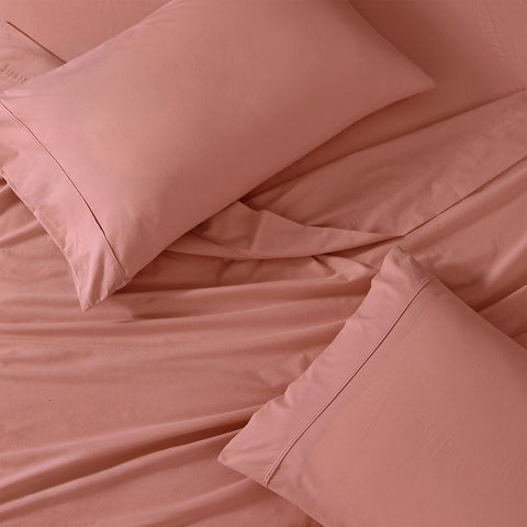 Organica | 100% organic Cotton Sheet Set | Soft & Breathable Fabric | 3 Piece (1 Bedsheet + 2 Pillow Covers) | Percale Weave | GOTS Certified - Double Bed Sheet Set