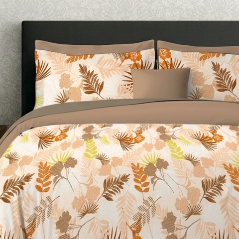 Symphony | 100% Cotton Sheet Set | Soft & Breathable Fabric | 3 Piece (1 Bedsheet + 2 Pillow Covers) | Double Bed Sheet Set