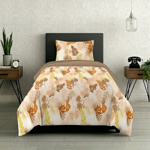 Symphony | 100% Cotton Sheet Set | Soft & Breathable Fabric | 2 Piece (1 Bedsheet + 1 Pillow Cover) | Single Bed Sheet Set