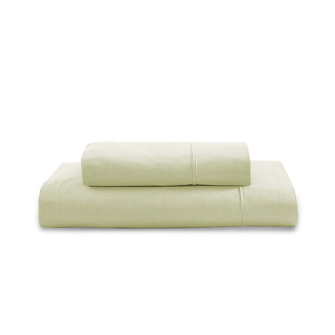 Organic 100% Cotton Bed Sheet Set |Breathable Fabric | Sustainable & Eco Friendly Sea Foam - Lane Linen