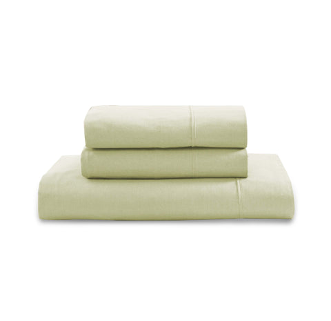 Organic 100% Cotton Bed Sheet Set |Breathable Fabric | Sustainable & Eco Friendly Sea Foam - Lane Linen