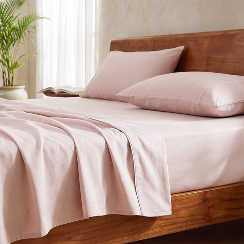Organica | 100% organic Cotton Sheet Set | Soft & Breathable Fabric | 3 Piece (1 Bedsheet + 2 Pillow Covers) | Percale Weave | GOTS Certified - Double Bed Sheet Set
