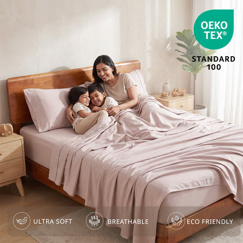 Organica | 100% organic Cotton Sheet Set | Soft & Breathable Fabric | 3 Piece (1 Bedsheet + 2 Pillow Covers) | Percale Weave | GOTS Certified - Double Bed Sheet Set