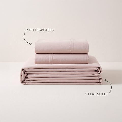 Organica | 100% organic Cotton Sheet Set | Soft & Breathable Fabric | 3 Piece (1 Bedsheet + 2 Pillow Covers) | Percale Weave | GOTS Certified - Double Bed Sheet Set