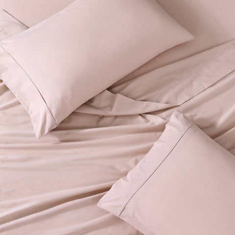 Organica | 100% organic Cotton Sheet Set | Soft & Breathable Fabric | 3 Piece (1 Bedsheet + 2 Pillow Covers) | Percale Weave | GOTS Certified - Double Bed Sheet Set
