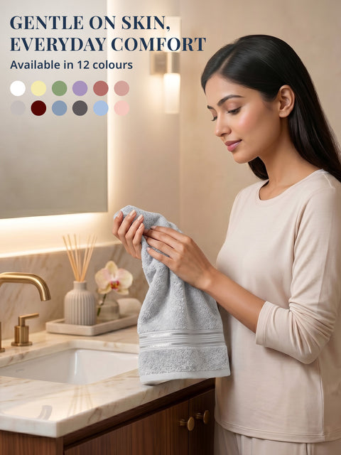 Lane Linen 100% Cotton 2 Piece Hand Towels Set 575 GSM Highly Absorbent and Soft