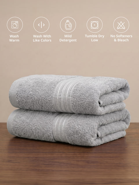 Lane Linen 100% Cotton 2 Piece Hand Towels Set 575 GSM Highly Absorbent and Soft