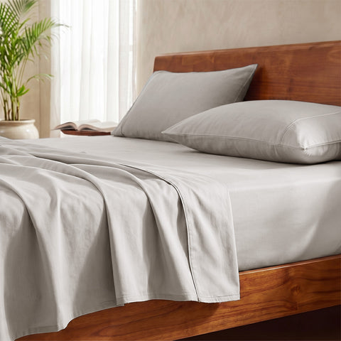 Organica | 100% organic Cotton Sheet Set | Soft & Breathable Fabric | 3 Piece (1 Bedsheet + 2 Pillow Covers) | Percale Weave | GOTS Certified - Double Bed Sheet Set