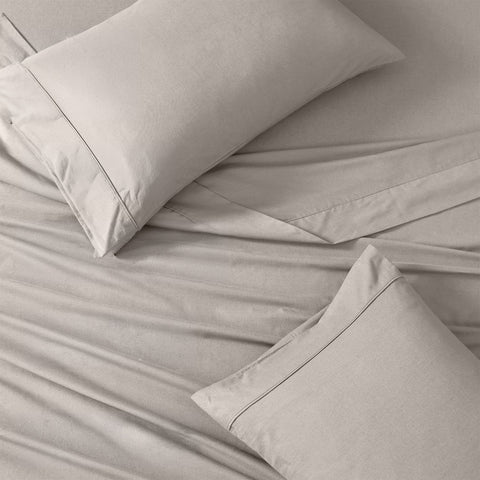 Organica | 100% organic Cotton Sheet Set | Soft & Breathable Fabric | 3 Piece (1 Bedsheet + 2 Pillow Covers) | Percale Weave | GOTS Certified - Double Bed Sheet Set