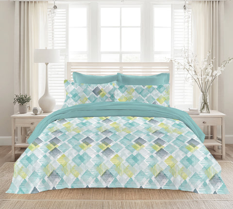 Colorado | 100% Cotton 120TC | Eco-friendly & Wrinkle-free | 3 piece (1 Bedsheet + 2 Pillow Covers) | Super King Bed Sheet Set