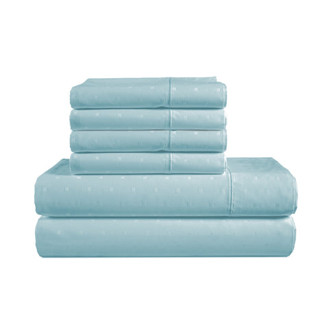Starlite Blue Colour Bedsheet Set, Perfect Fit For King Size Bed 