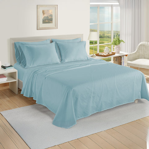 Starlite Blue Bedsheet with 4 pillow covers,  egyptian cotton sheets
