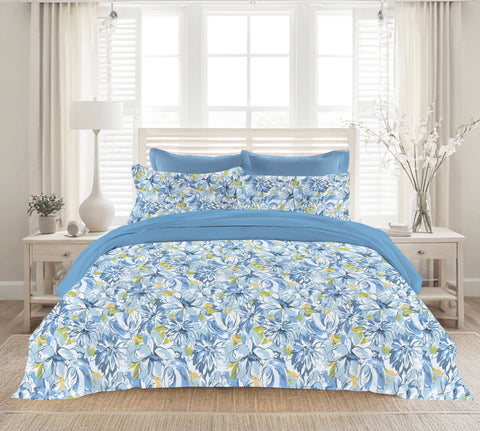 Colorado | 100% Cotton 120TC | Eco-friendly & Wrinkle-free | 3 piece (1 Bedsheet + 2 Pillow Covers) | Super King Bed Sheet Set