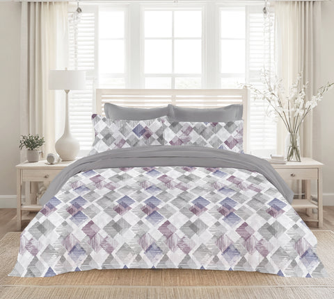 Colorado | 100% Cotton 120TC | Eco-friendly & Wrinkle-free | 3 piece (1 Bedsheet + 2 Pillow Covers) | Super King Bed Sheet Set