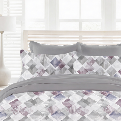 Colorado | 100% Cotton 120TC | Eco-friendly & Wrinkle-free | 3 piece (1 Bedsheet + 2 Pillow Covers) | Super King Bed Sheet Set