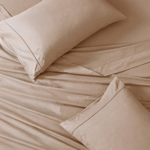 Organica | 100% organic Cotton Sheet Set | Soft & Breathable Fabric | 3 Piece (1 Bedsheet + 2 Pillow Covers) | Percale Weave | GOTS Certified - Double Bed Sheet Set