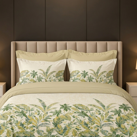 Pixel | 100% Cotton 250 TC Digitally Printed Sheet Set | 3 Piece (1 Bedsheet + 2 Pillow Cover) |Oeko-TEX Certified - King Size Bed Sheet Set