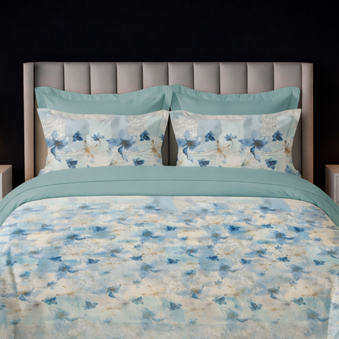 Pixel | 100% Cotton 250 TC Digitally Printed Sheet Set | 3 Piece (1 Bedsheet + 2 Pillow Cover) |Oeko-TEX Certified - King Size Bed Sheet Set