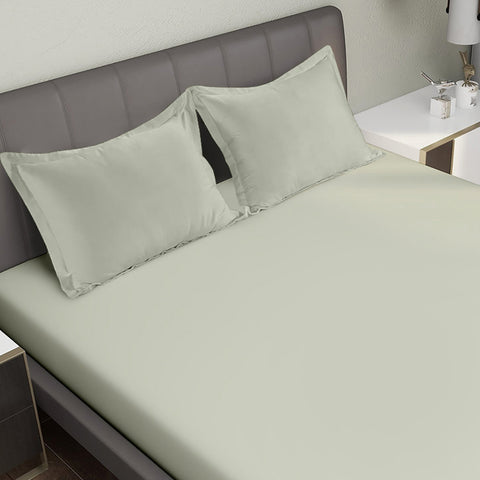 Lane Linen 400TC 100% Organic Cotton King Flat Sheet Set - Sand - Lane Linen