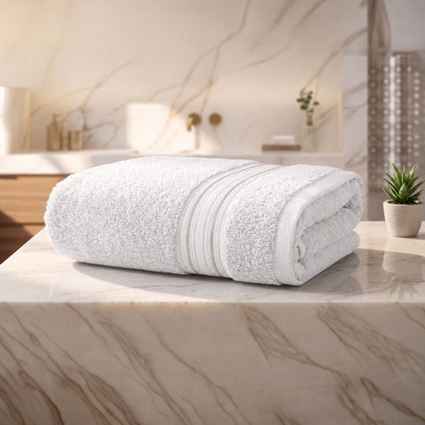 Lane Linen 100% Cotton Bath Towel | 575 Gsm | Ultra Soft Zero Twist Yarn