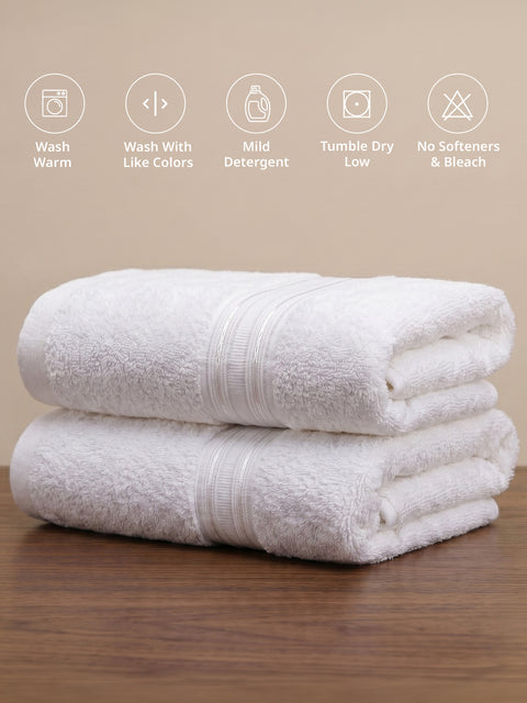Lane Linen 100% Cotton 2 Piece Hand Towels Set 575 GSM Highly Absorbent and Soft