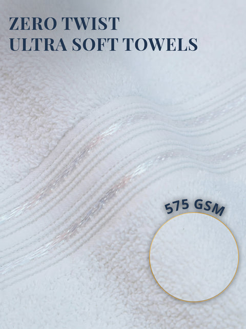 Lane Linen 100% Cotton 2 Piece Hand Towels Set 575 GSM Highly Absorbent and Soft