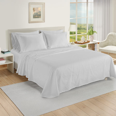 White Colour  Bedsheet with 4 pillow covers, Egyptian cotton sheets 