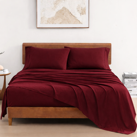 Organica | 100% organic Cotton Sheet Set | Soft & Breathable Fabric | 3 Piece (1 Bedsheet + 2 Pillow Covers) | Percale Weave | GOTS Certified - Double Bed Sheet Set