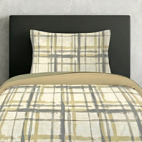 Symphony | 100% Cotton Sheet Set | Soft & Breathable Fabric | 2 Piece (1 Bedsheet + 1 Pillow Cover) | Single Bed Sheet Set
