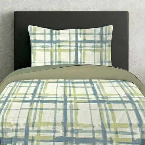 Symphony | 100% Cotton Sheet Set | Soft & Breathable Fabric | 2 Piece (1 Bedsheet + 1 Pillow Cover) | Single Bed Sheet Set