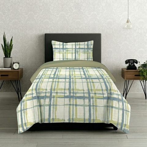 Symphony | 100% Cotton Sheet Set | Soft & Breathable Fabric | 2 Piece (1 Bedsheet + 1 Pillow Cover) | Single Bed Sheet Set