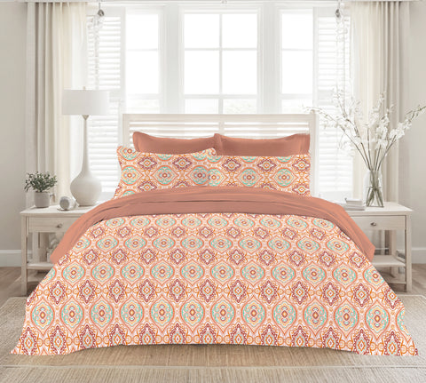 Colorado | 100% Cotton 120TC | Eco-friendly & Wrinkle-free | 3 piece (1 Bedsheet + 2 Pillow Covers) | Super King Bed Sheet Set