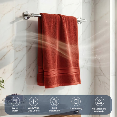 Lane Linen 100% Cotton Bath Towel | 575 Gsm | Ultra Soft Zero Twist Yarn