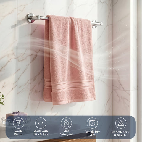 Lane Linen 100% Cotton Bath Towel | 575 Gsm | Ultra Soft Zero Twist Yarn