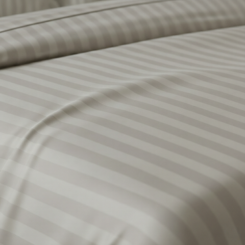 Galaxy | 100% Cotton 250 TC Damask Stripe | Eco-friendly & Wrinkle-free | 2 Piece (1 Bedsheet + 1 Pillow Covers) | Sateen Weave | Single Bed Sheet Set