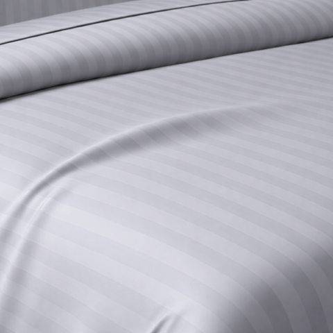 Galaxy | 100% Cotton 250 TC Damask Stripe | Eco-friendly & Wrinkle-free | 2 Piece (1 Bedsheet + 1 Pillow Covers) | Sateen Weave | Single Bed Sheet Set