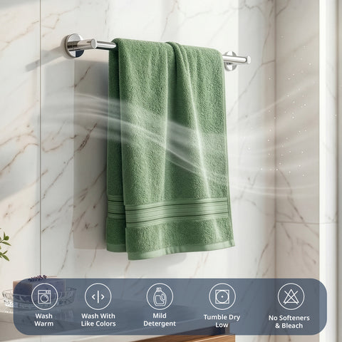Lane Linen 100% Cotton Bath Towel | 575 Gsm | Ultra Soft Zero Twist Yarn