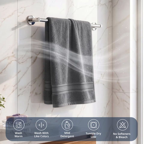 Lane Linen 100% Cotton Bath Towel | 575 Gsm | Ultra Soft Zero Twist Yarn