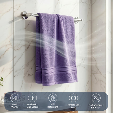 Lane Linen 100% Cotton Bath Towel | 575 Gsm | Ultra Soft Zero Twist Yarn