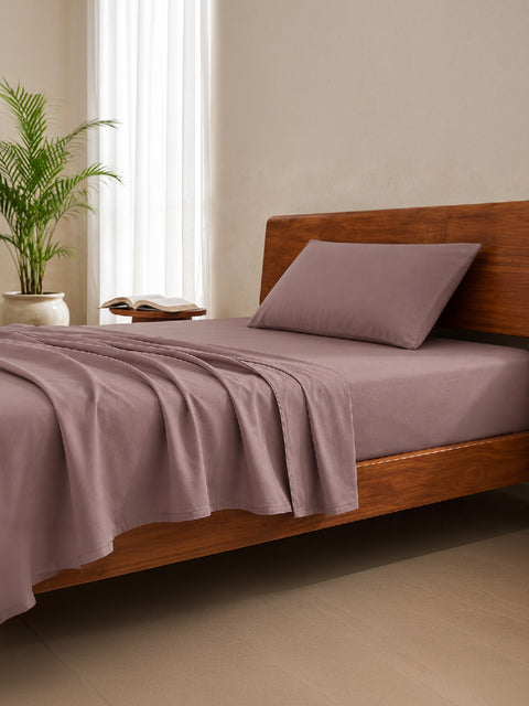 Organica | 100% organic Cotton Sheet Set | Soft & Breathable Fabric | 2 Piece (1 Bedsheet + 1 Pillow Cover) | Percale Weave | GOTS Certified - Single Bed Sheet Set