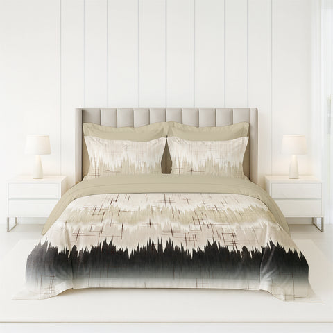 Pixel | 100% Cotton 250 TC Digitally Printed Sheet Set | 3 Piece (1 Bedsheet + 2 Pillow Cover) |Oeko-TEX Certified - King Size Bed Sheet Set